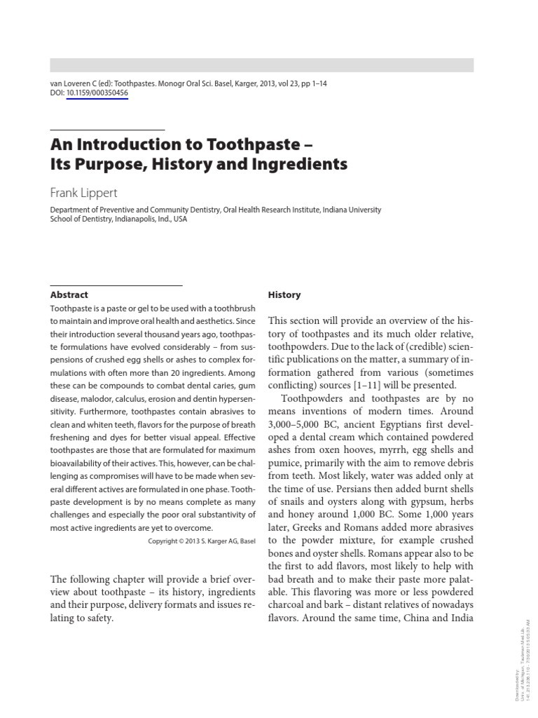 An Introduction To Toothpaste - Its Purpose, History and Ingredients ...
