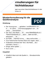 Musterformulierungen Für Die Geschichtsklausur - 1+