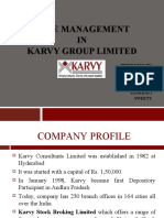 Issue Management IN Karvy Group Limited: Presented by Abinaya Abirami Arthi Padmini Sankhavi Sweety