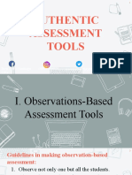 Authentic Assessment Tools