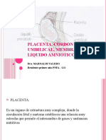 Placenta, Cordon Umbilical, Membranas y Liquido