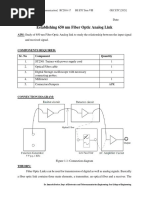 Expt 1 - Setting Up of a Fiber Optic Analog Link