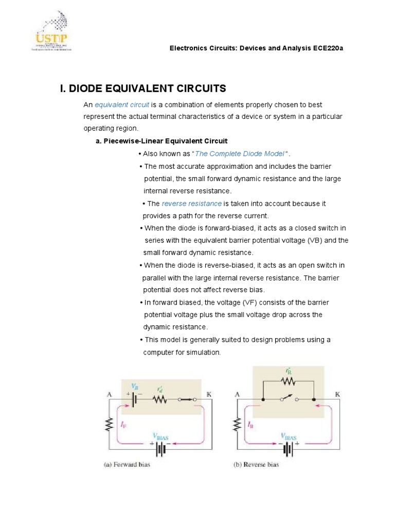 I. Diode Equivalent Circuits PDF Diode PN Junction