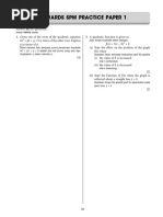 Towards SPM Practice Paper 1: 1. Given One of The Roots of The Quadratic Equation 3. A Quadratic Function Is Given As