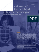 Workplace Stressors & Health Outcomes: Health Policy For The Workplace