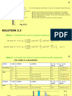 Fig. E3.2: Step 1: Calculate The Active & Passive Pressure Coefficients
