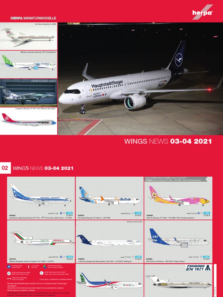 Avion Miniature Herpa Wings 1/500 - Aerolineas Argentinas B737-700 - 70th Anniversary - Occasion