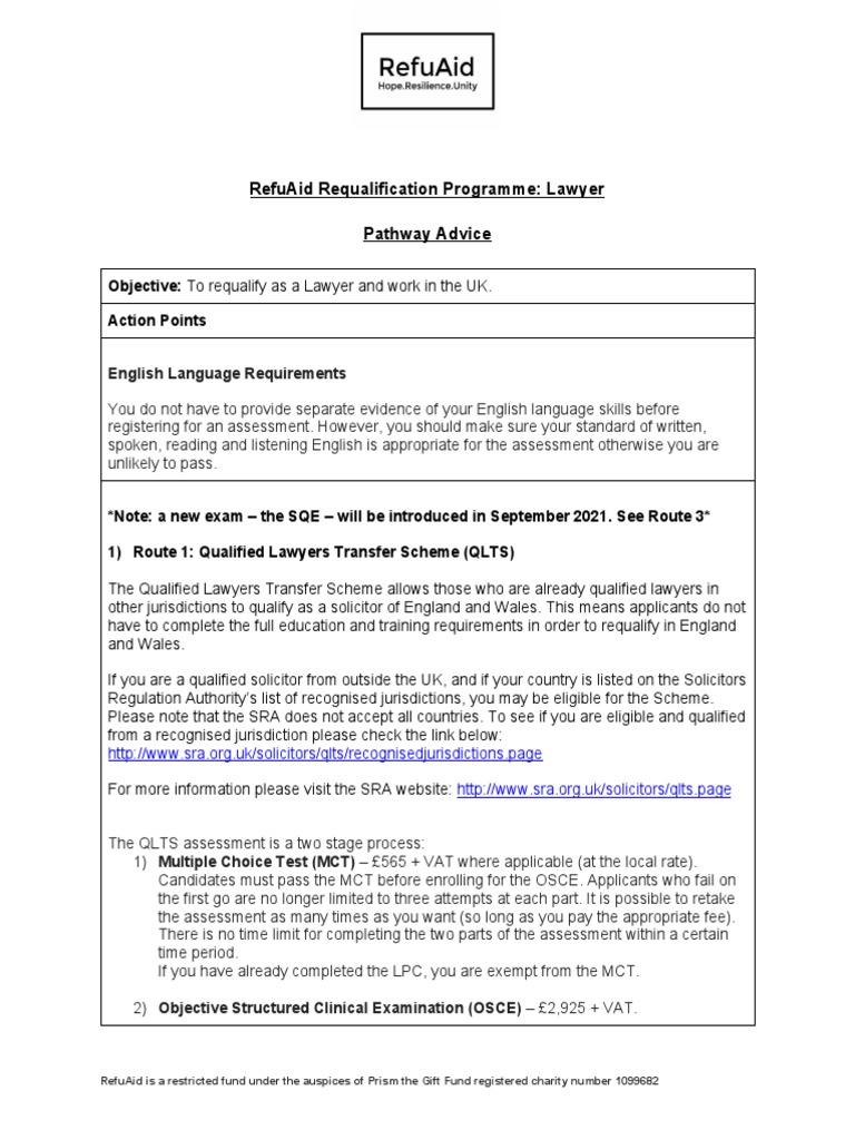 Lawyer Learning Plan PDF Qualifications Educational Assessment