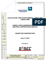 Calculation: Fire Water Demand - Sepco and Labor Camp: Saudi Arabian Oil Company