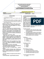 Cuestionariodenivelación Comprensiónlectora 7mo Semana 14