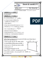 Devoir de Contrôle N°1 - Math - 3ème Sciences Exp (2010-2011) MR Chortani Atef