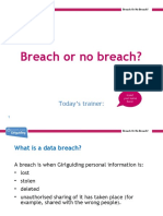 Breach or No Breach?: Today's Trainer