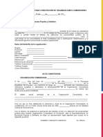 Formulario para Constitucion de Organizaciones Comunitarias