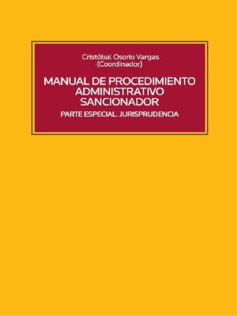 Osorio Vargas C Manual De Procedimiento Administrativo Sancionador