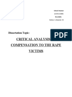 Dissertation - Content (Critical Anaylsis of Comepnsation To The Rape Victims