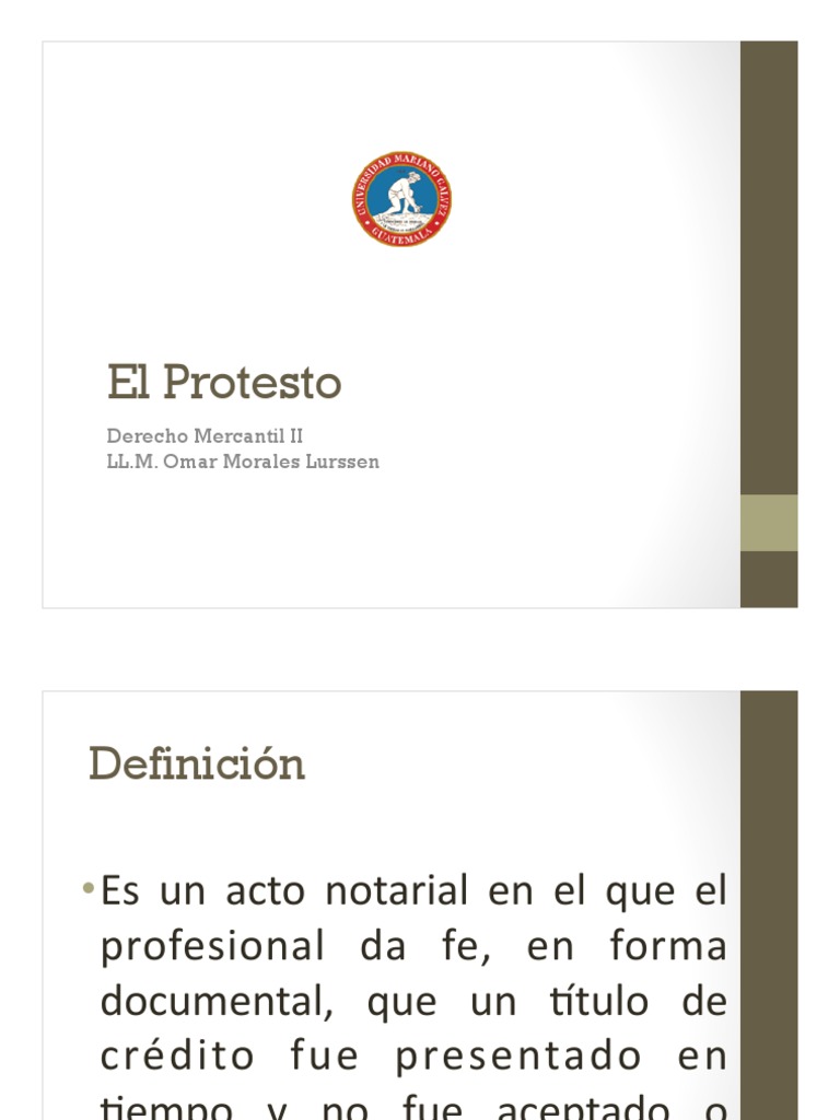 Definición y Requisitos del Protesto | PDF | Justicia | Crimen y violencia