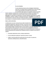 RelaciÃ³n entre la administraciÃ³n y otras disciplinas