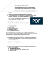 Informe "Administración Documental"