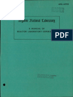A Manual of Reactor Laboratory Experiments (4577001)