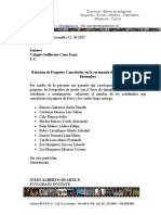 Carta de Entrega Grados Colegio Guillermo Cano 2015