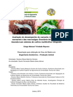 Desempenho camarão-macroalgas em IMTA