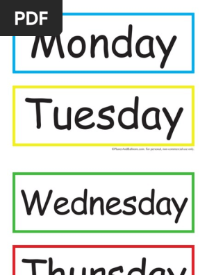 Free printable circle time calendar preschool