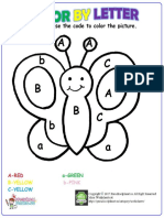 Color by Letter Worksheet For Kids