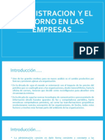 Administracion y El Entorno en Las Empresas