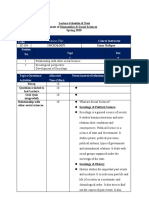 Lecture Schedule & Note Department of Humanities & Social Sciences Spring 2020