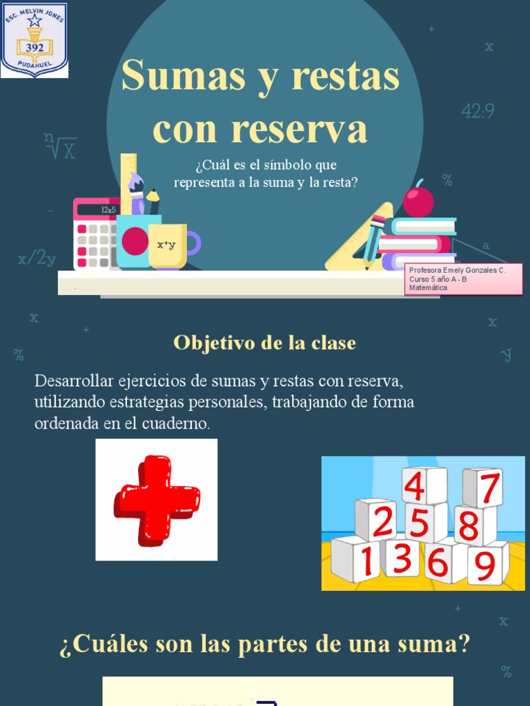 Partes de la Suma y Resta con Reserva | PDF | Artes del Lenguaje y ...