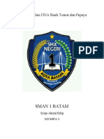 Laporan ISOLASI DNA (Syuja Akmal Rifqi XII MIPA 3)