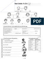 Achievement Test Units 1-2 A: Name: Class: Vocabulary