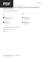 Impact of Ethical Leadership On Employees' Performance: Moderating Role of Organizational Values