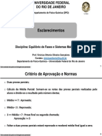 Esclarecimentos Da Disciplina - Equilíbrio de Fases