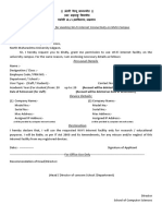 Application Form For Wi-Fi Connection