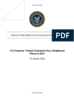 ODNI, DOJ, and DHS Release Unclassified Summary of Assessment on Domestic Violent Extremism