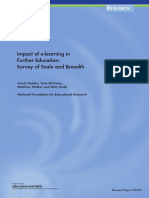 Impact of E-Learning in Further Education: Survey of Scale and Breadth