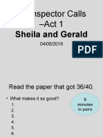 An Inspector Calls - Act 1: Sheila and Gerald
