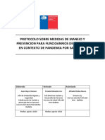 Protocolo Sobre Medidas de Prevenci N para Funcioanrias Por Covid 19 para SDGP