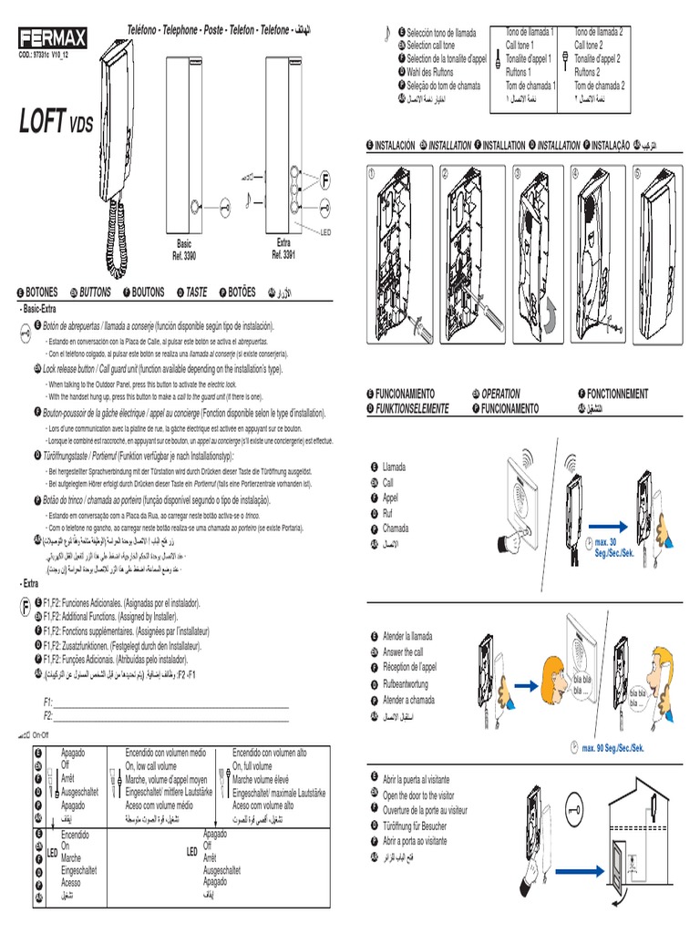 Schéma de câblage Fermax 3390 PDF Science Science et technologie — free download