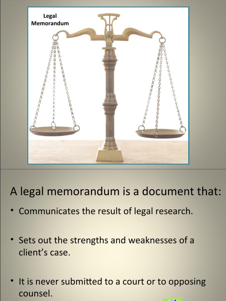 Legal Memo Format for Paralegals | PDF | Memorandum | Brief (Law)