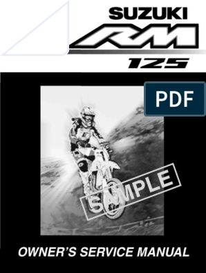 Classic-Suzuki Rm125 Service Manual | Pdf