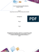 Plantilla de Trabajo Unidad 1 - Fase 2 - Importancia de Las TIC en Educación Infantil