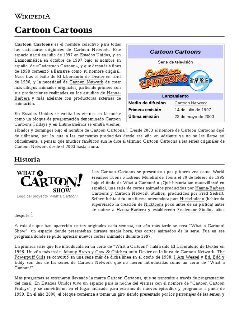 Cartoon Cartoons | PDF | Caricaturas | Programacion de television