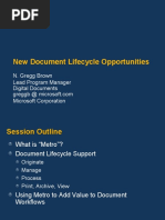 New Document Lifecycle Opportunities: N. Gregg Brown Lead Program Manager Digital Documents Microsoft Corporation