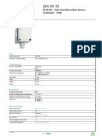 SHO101-T5 Product Datasheet for Continuum Vista Room Humidity Sensor