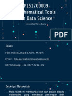 Mathematical Tools For Data Science