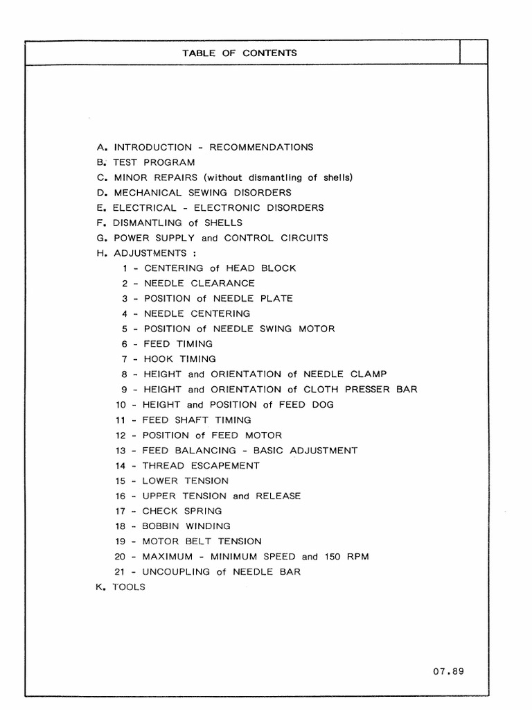 Service Manual Elna 8000 9000 Diva PDF