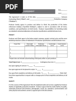 Nimia Production Contract Template