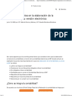 Puntos Importantes en La Elaboración de La Contabilidad y Su Versión Electrónica - 2020